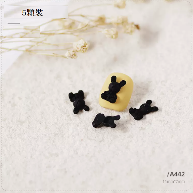 Hot Recommended Nail Art Accessories Alloy Chocolate Bear Rabbit A442 (pack of 5 pieces)