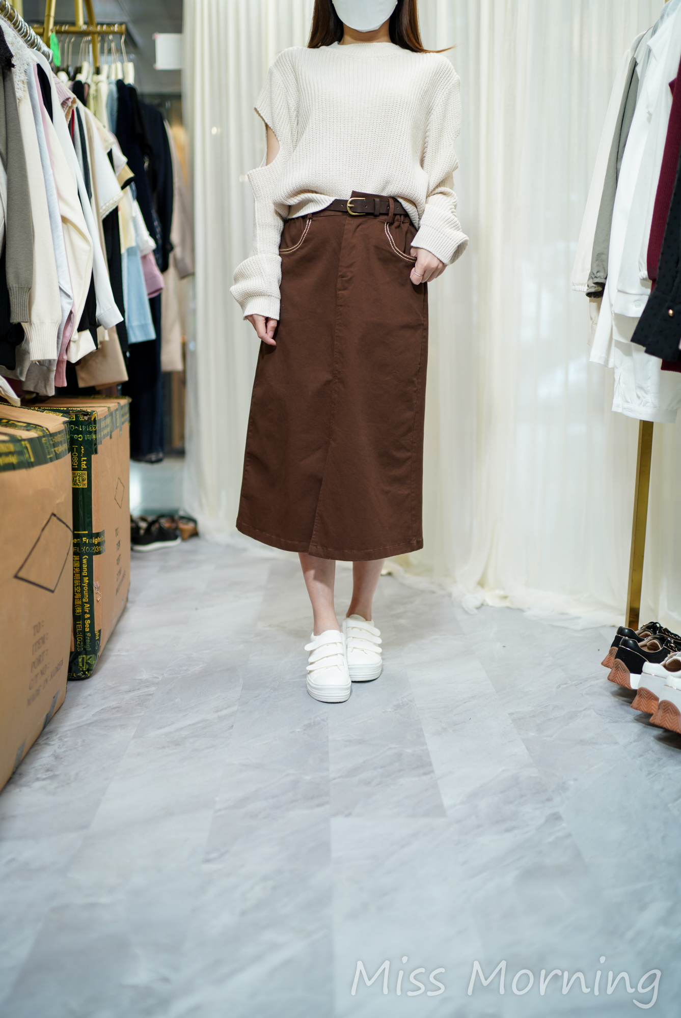 簡約隨意手袖有款上衣(14162)