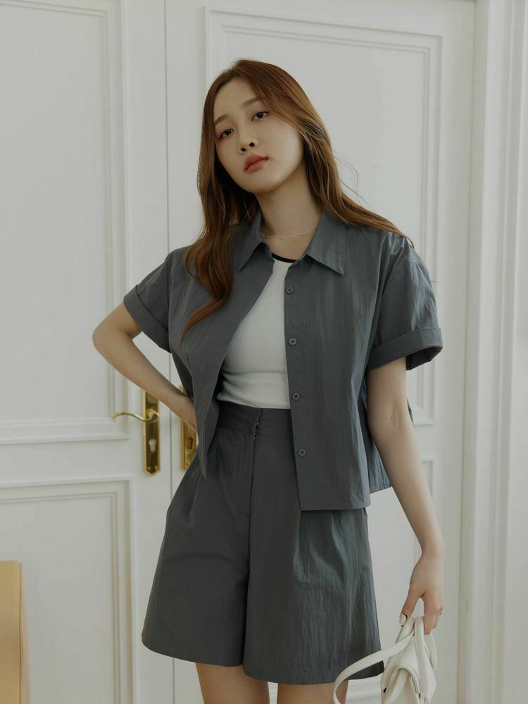 休閒率性尼龍四分短褲