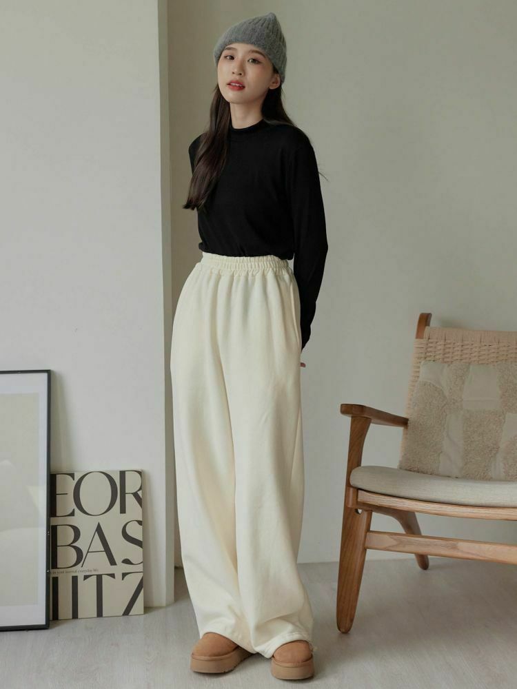 (高個限定)休閒超暖可調節式棉褲