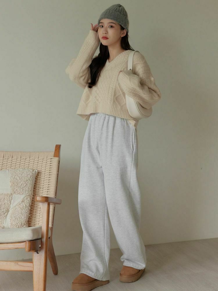 (高個限定)休閒超暖可調節式棉褲