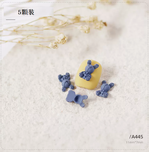 Hot Recommended Nail Art Accessories Alloy Chocolate Bear Rabbit A445 (pack of 5 pieces)