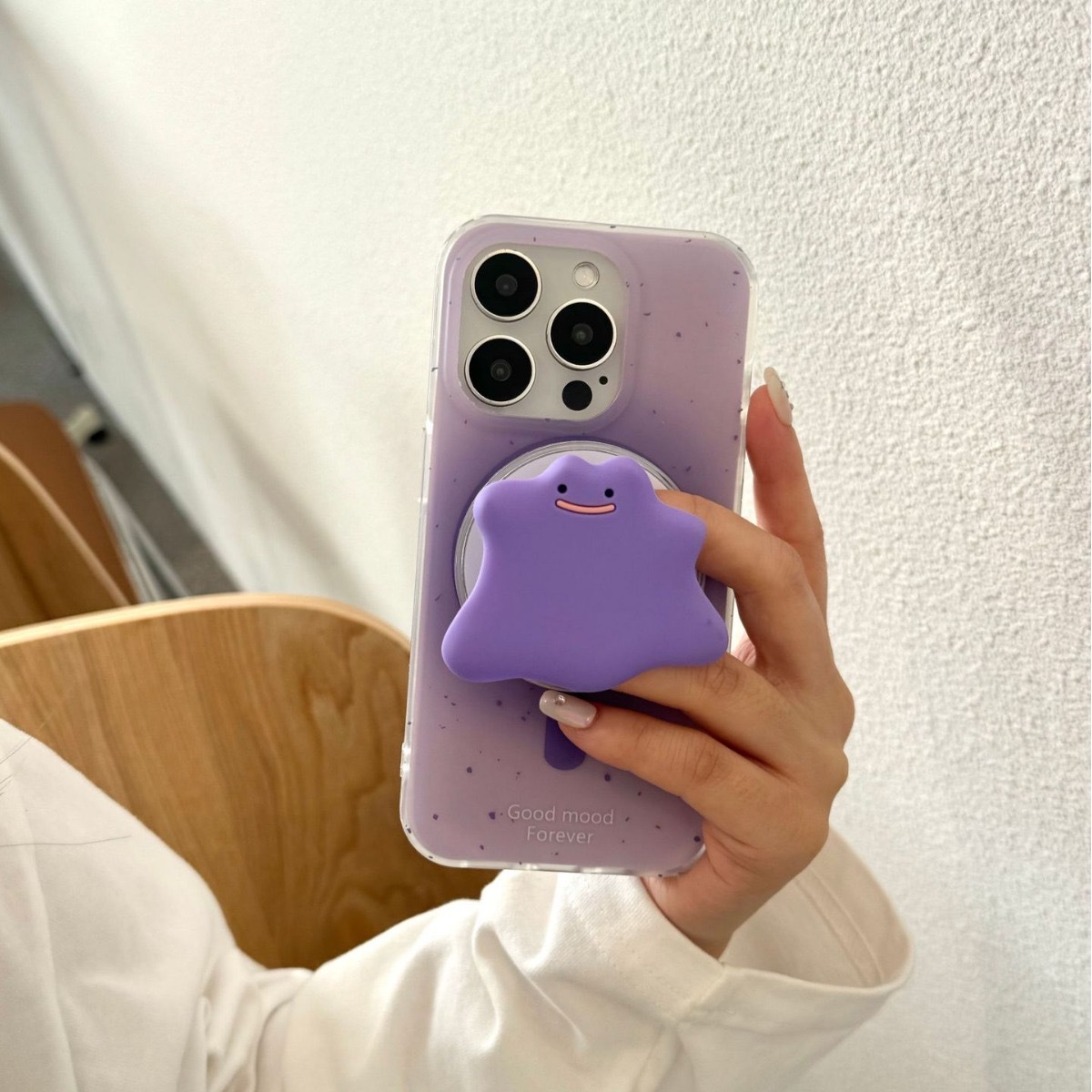 紫幽靈手機殼+磁吸支架