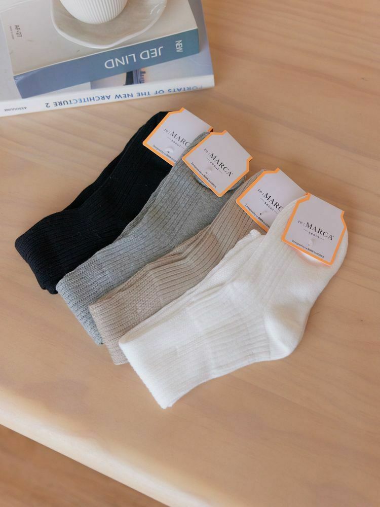 粗針織直坑紋泡泡襪