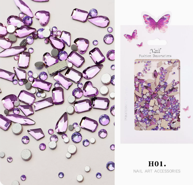 Hot Recommended Nail Art Accessories Special Shaped Diamond 01 (Mixed)