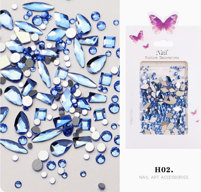 Hot Recommended Nail Art Accessories Shaped Diamond 02 (Mixed)