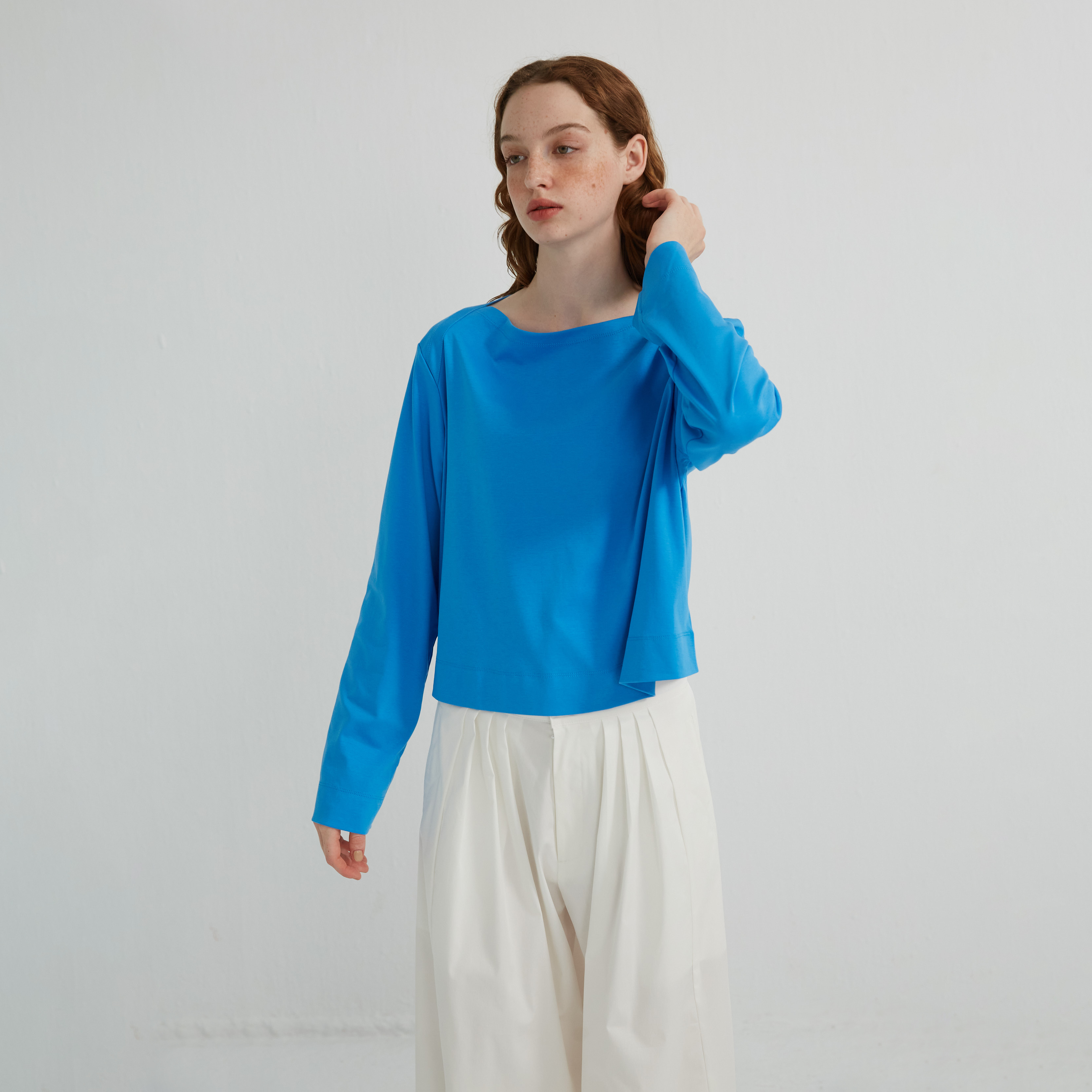 10 MOOn  Pima Cotton 匹馬棉藍色上衣