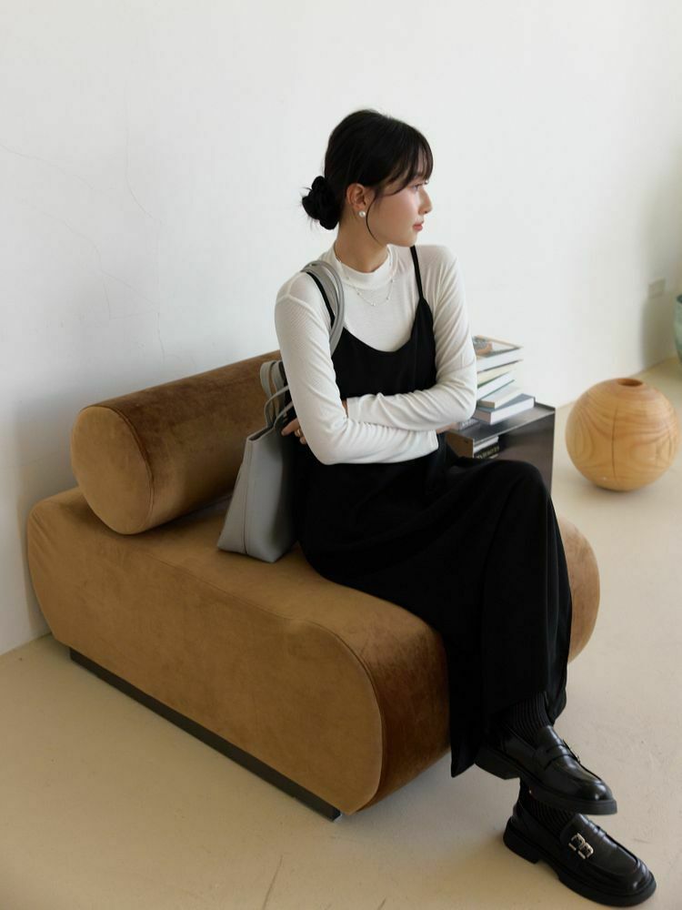 推薦款 柔滑細肩百搭長洋