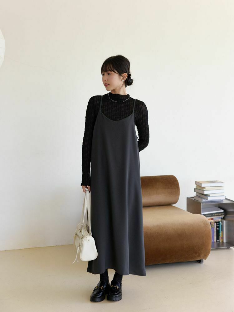 推薦款 柔滑細肩百搭長洋