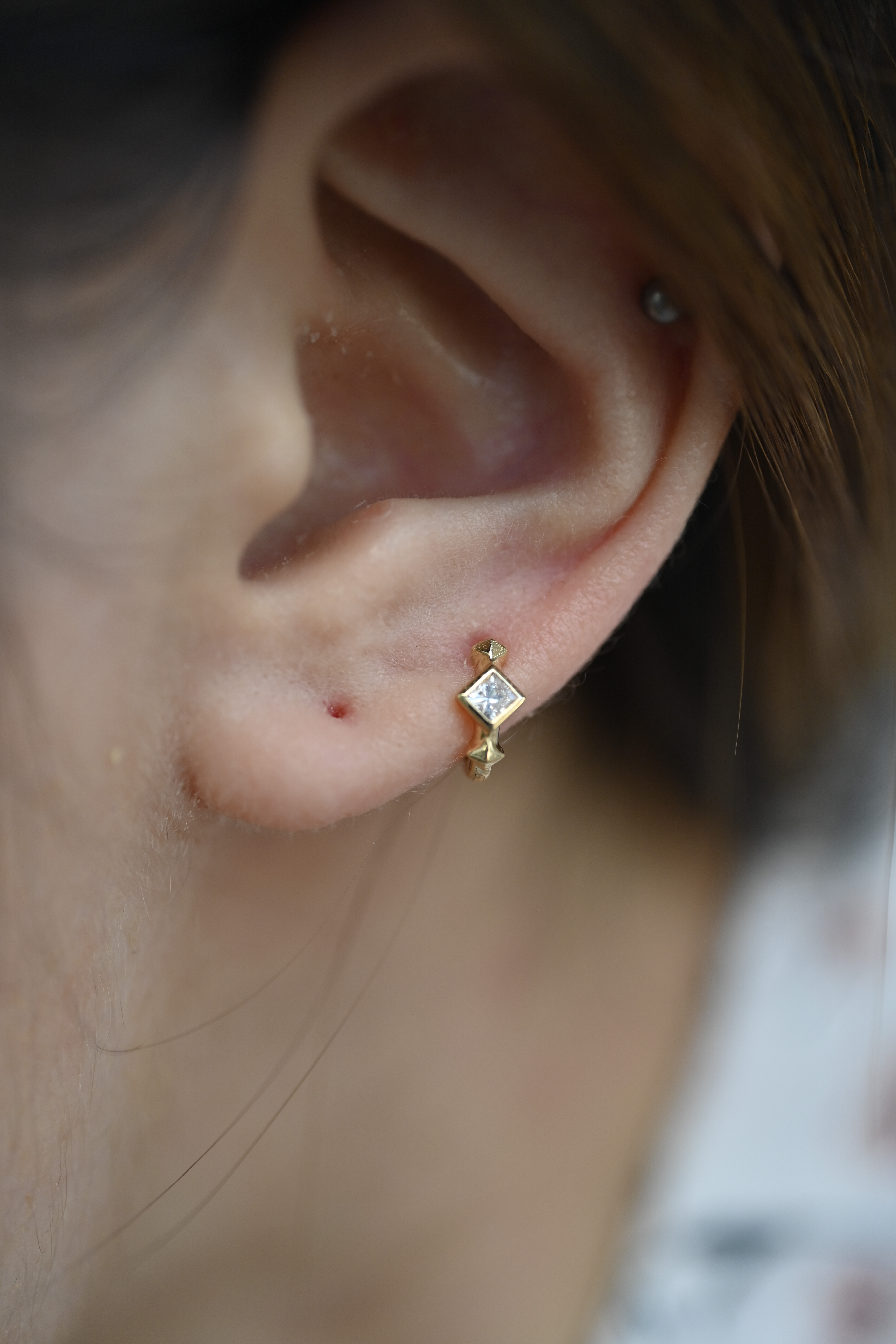18K Plein Diamond Earring