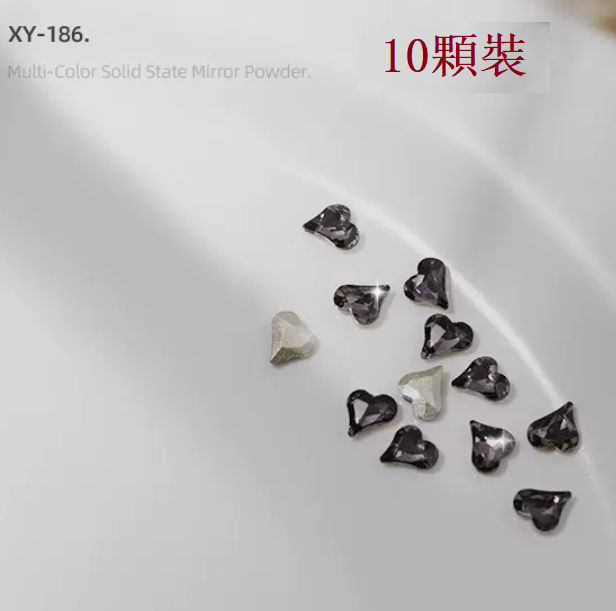 Hot recommended nail art accessories mini small size crooked diamond XY-186 (pack of 10 pieces)