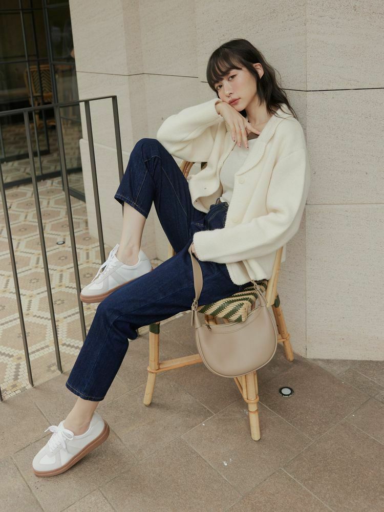 百搭推薦 質感麂皮拼接德訓鞋