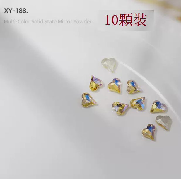Popular nail art accessories mini small size crooked diamond XY-188 (pack of 10 pieces)