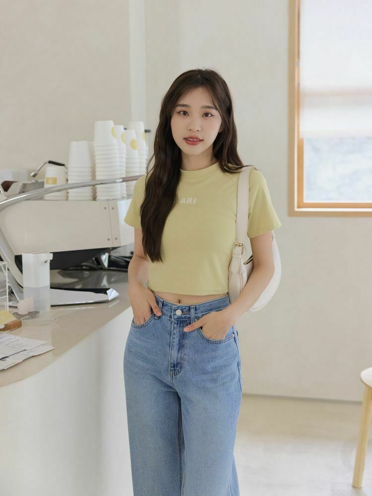 立體織標合身短Ｔ