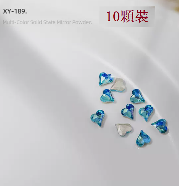 Popular nail art accessories mini small size crooked diamond XY-189 (pack of 10 pieces)