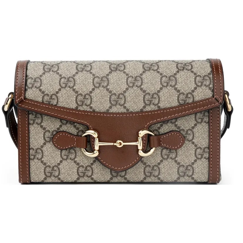 GUCCI Horsebit GG Supreme 1955 迷你袋