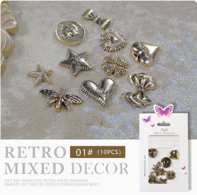Hot Recommended Nail Art Jewelry Alloy Love Jewelry No. 01