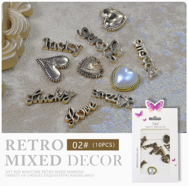 Hot Recommended Nail Art Jewelry Alloy Love Jewelry No. 02