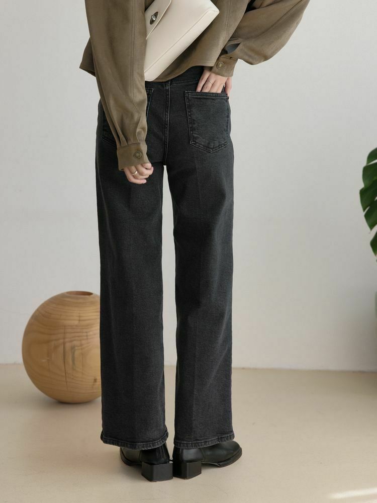 推薦款炭灰舒適顯瘦牛仔褲