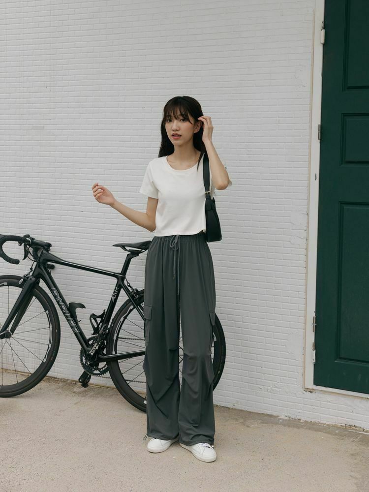 自訂 瞬冰感顯瘦工裝褲