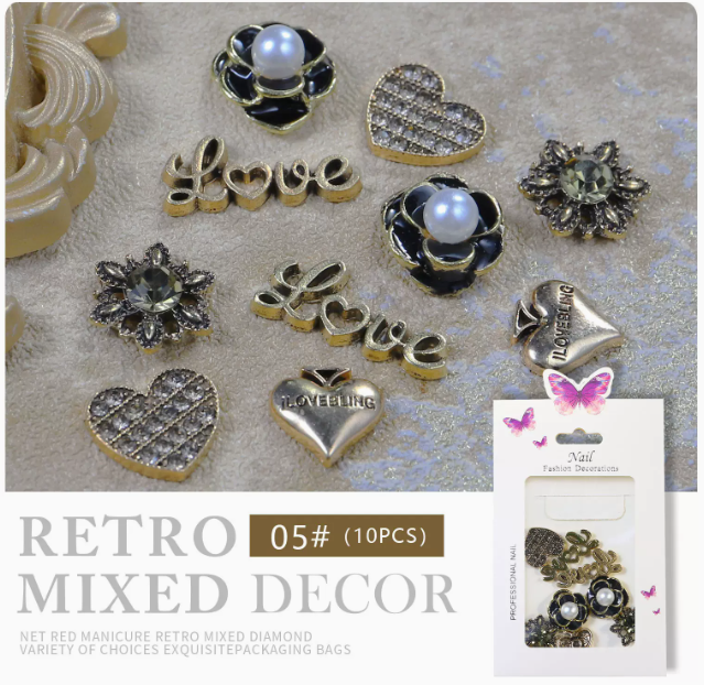 Hot Recommended Nail Art Jewelry Alloy Love Jewelry No. 05