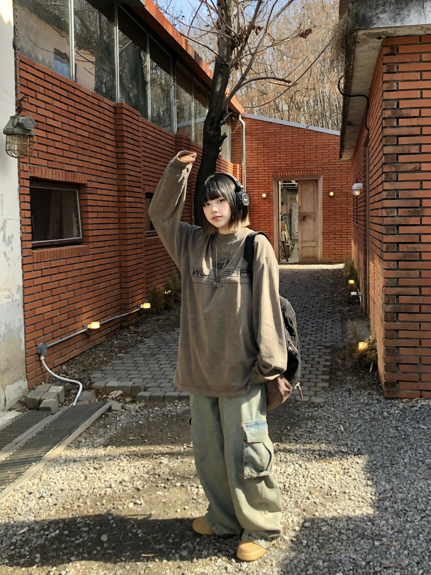 【HERETICS STUDIO 】韓國 고품질 復古 水洗 做舊 口袋 寬鬆 落地 牛仔 長褲