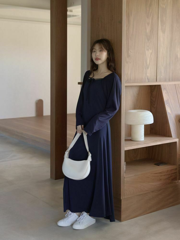 柔膚棉彈性細肩長洋裝(可配套裝)