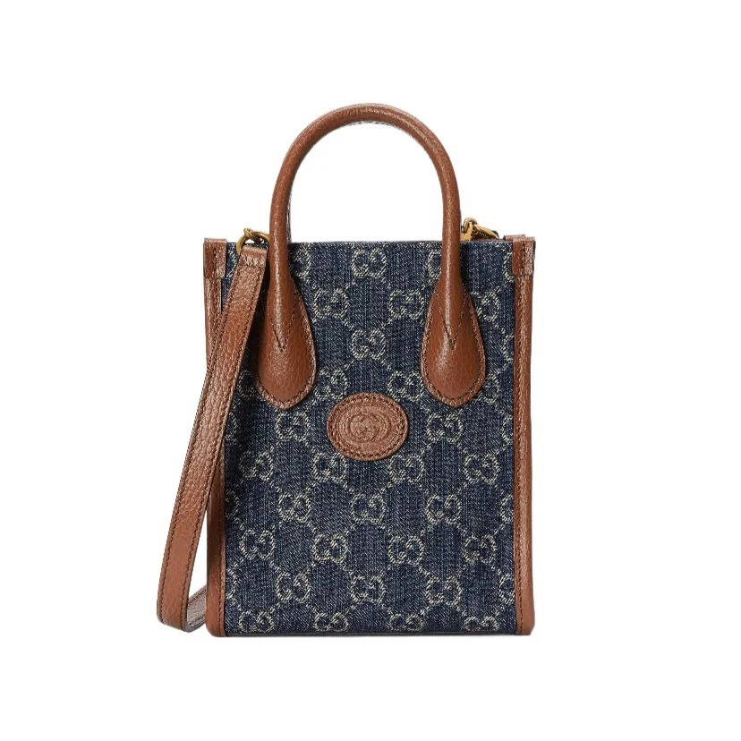 GUCCI Interlocking G 迷你 手提 斜背 托特