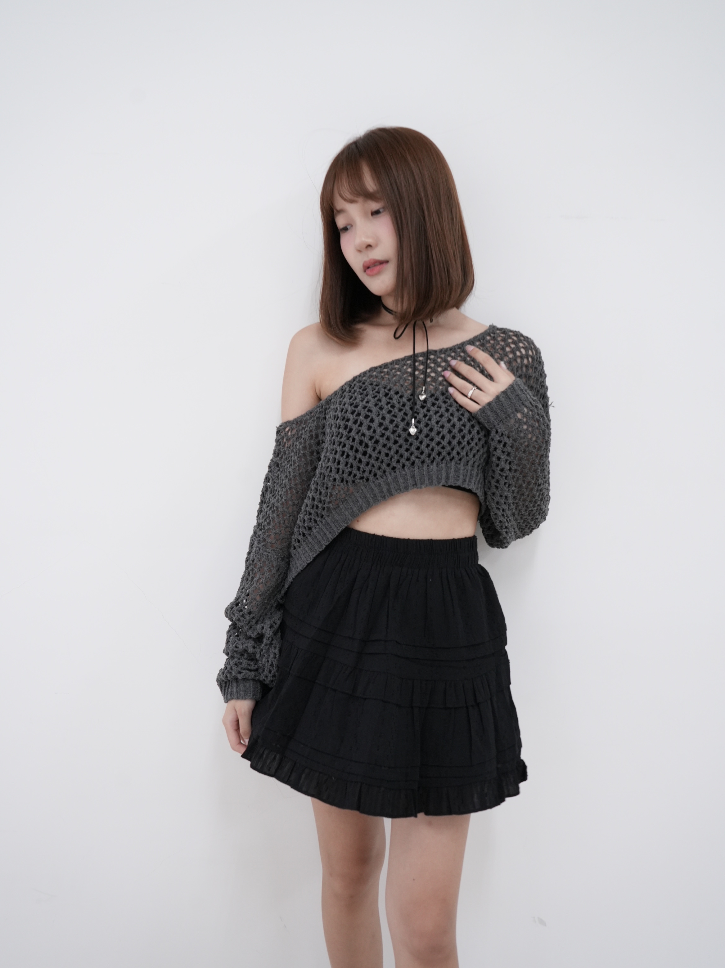 🏷️ SALE ! 折扣商品 /     鏤空短版針織衫 011F003 四色