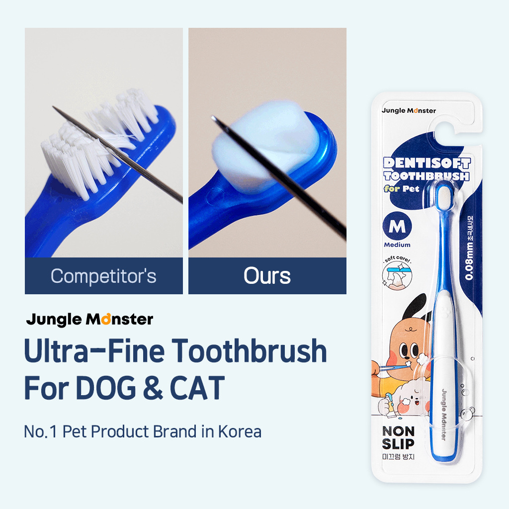 Jungle Monster Dentisoft 中/ 大型犬 極細密軟毛寵物牙刷 (M碼)