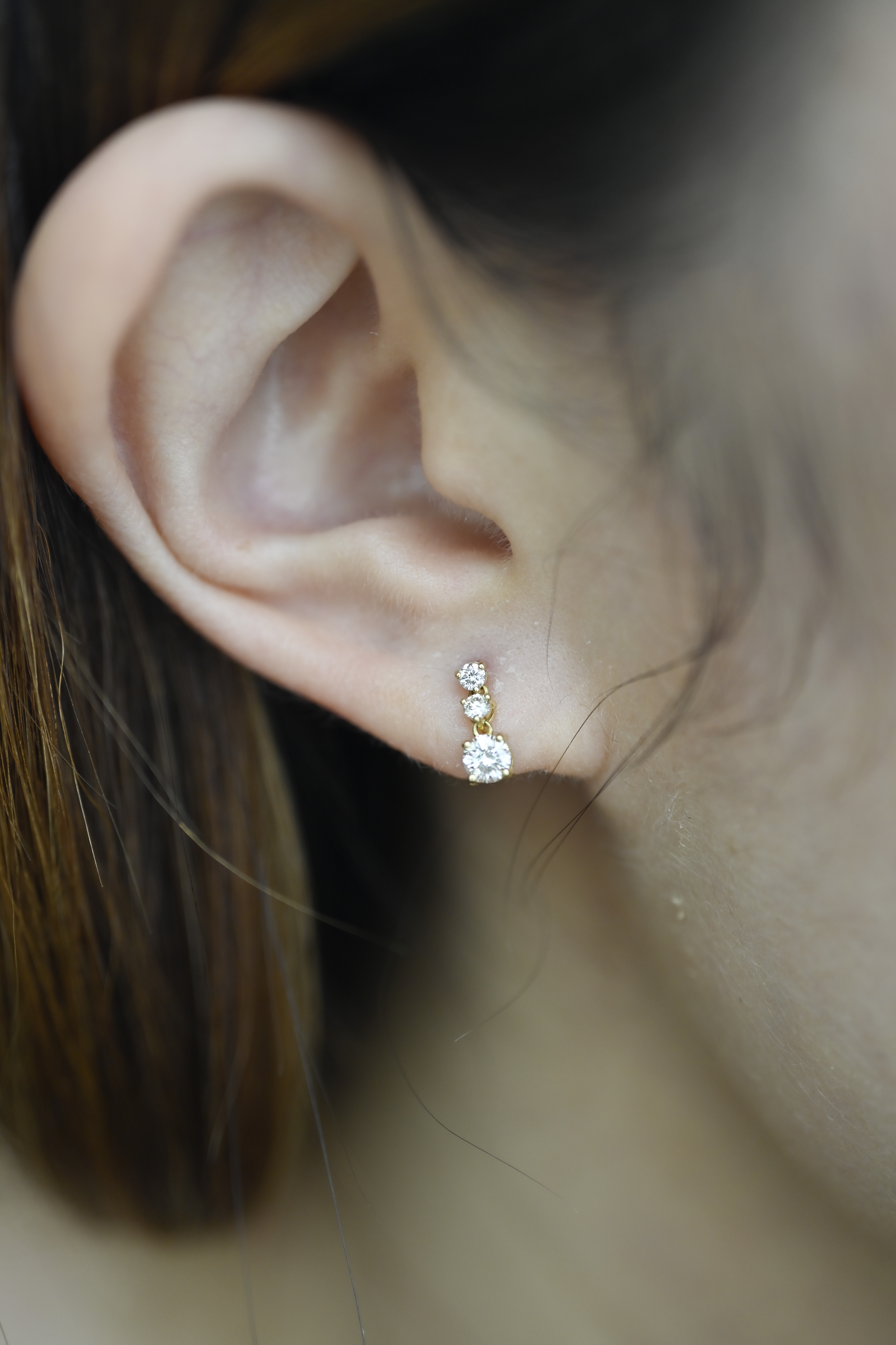 18K 0.46ct Diamond Earring