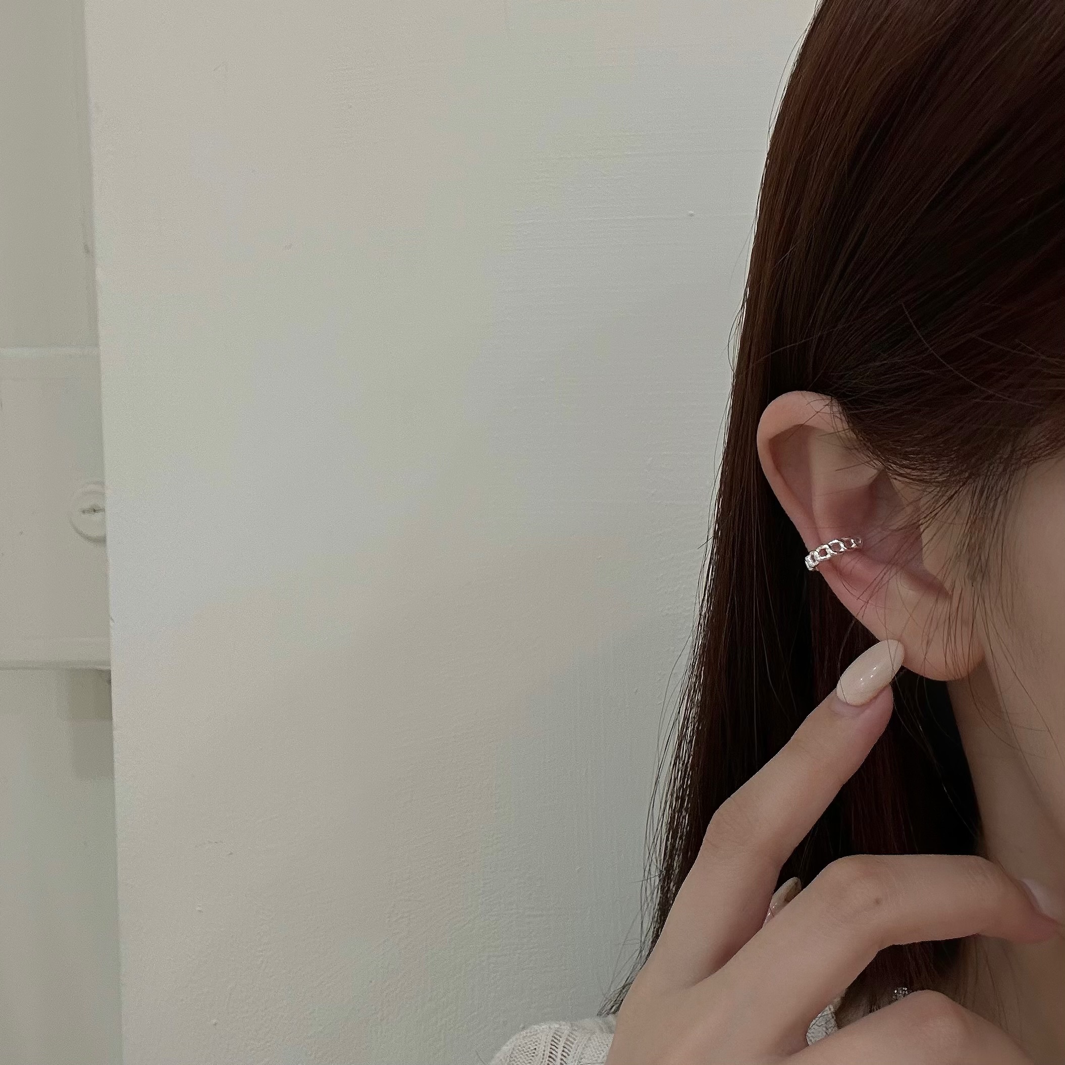 【純銀】Z43鏈條純銀耳骨扣