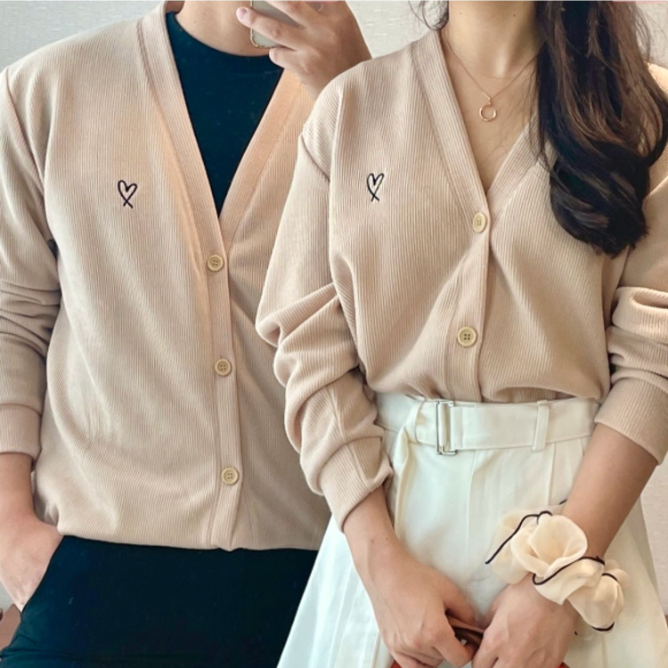 心型開襟衫