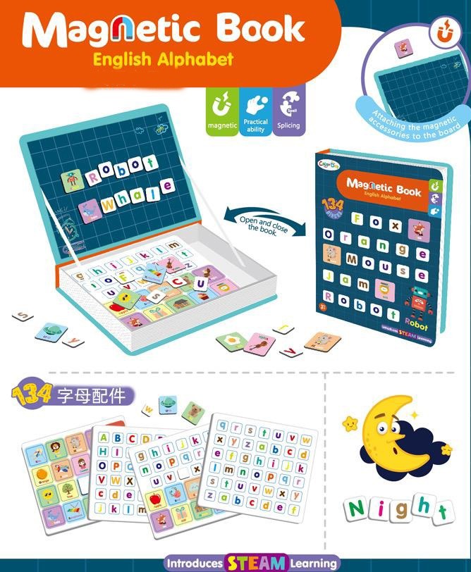 STEM Learning Magnetic Book 英文字母磁石書-2401556