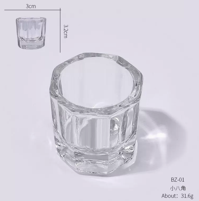 熱推美甲水晶杯  小八角