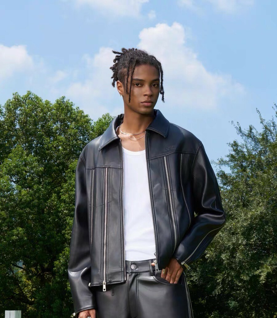 AFGK 機車外套拼接皮衣 A FEW GOOD KIDS