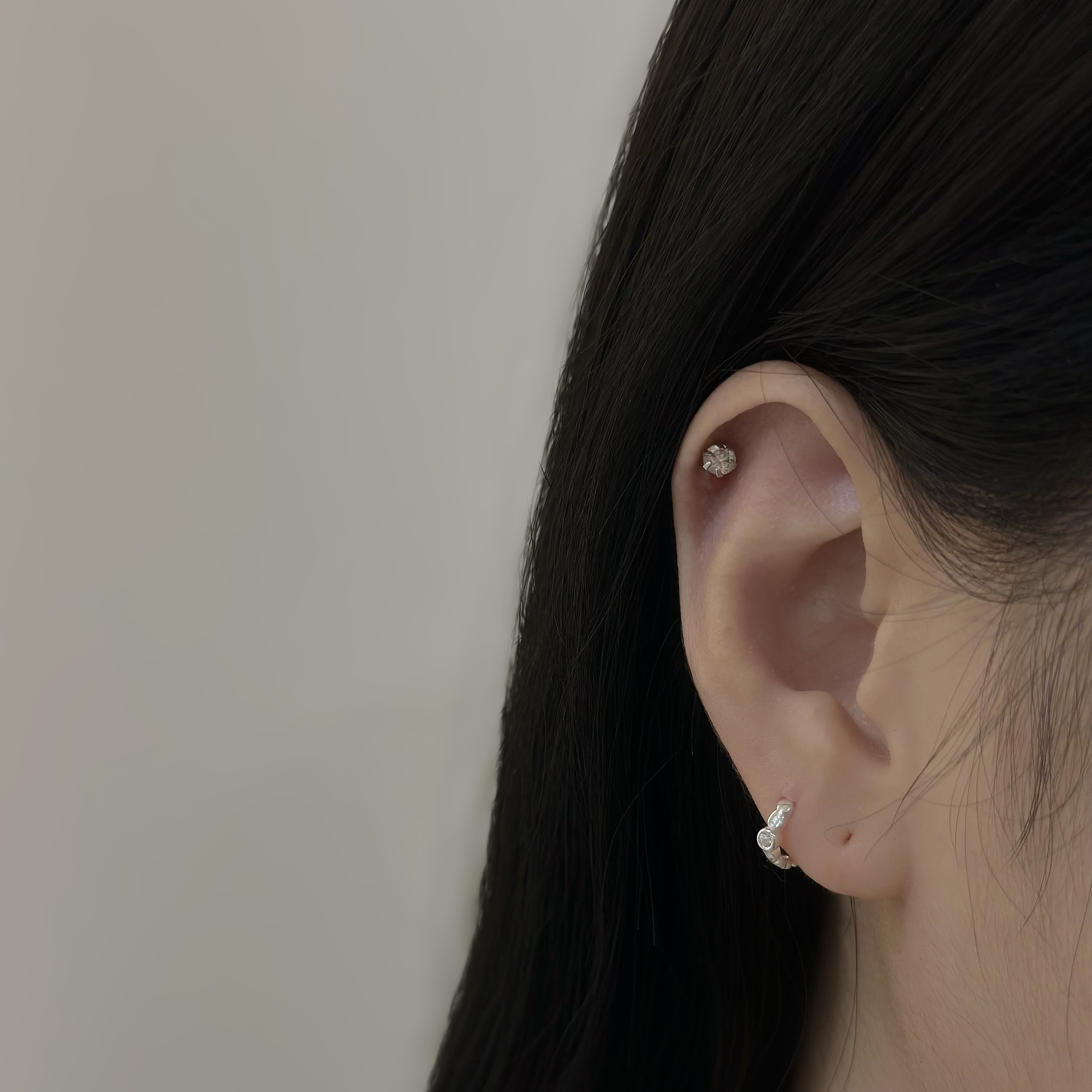 Z15小圓鑽極小圈純銀易扣