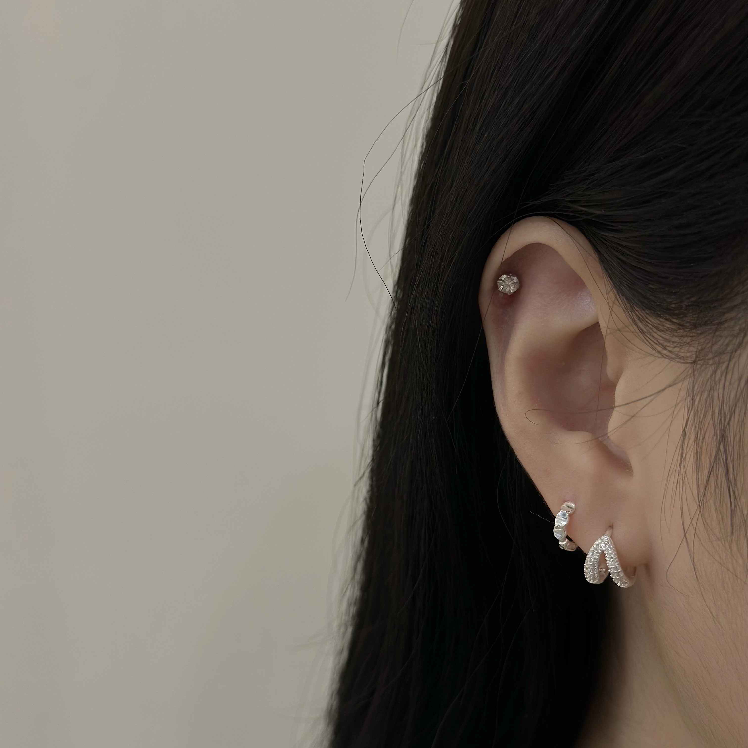 Z15小圓鑽極小圈純銀易扣