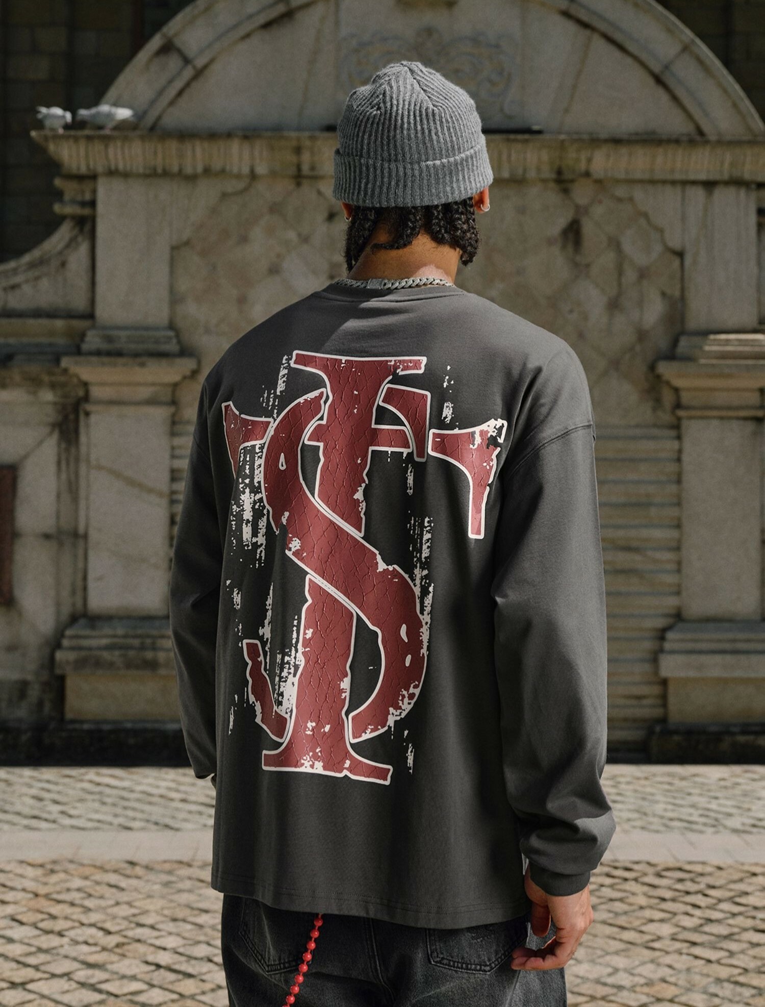 STK SmallTownKid 破壞LOGO 薄長袖