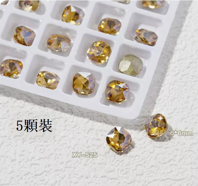 熱推美甲飾品 尖底立體鉆XY-525（5顆裝）