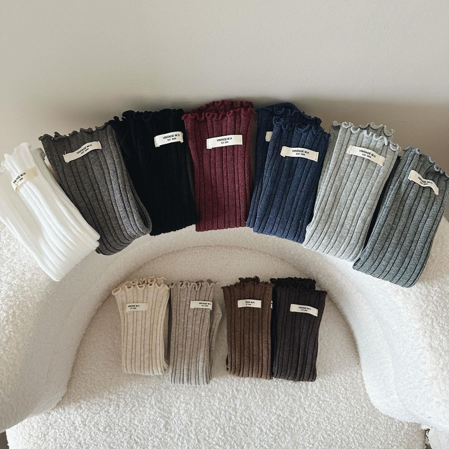 溫暖日常小標木耳襪