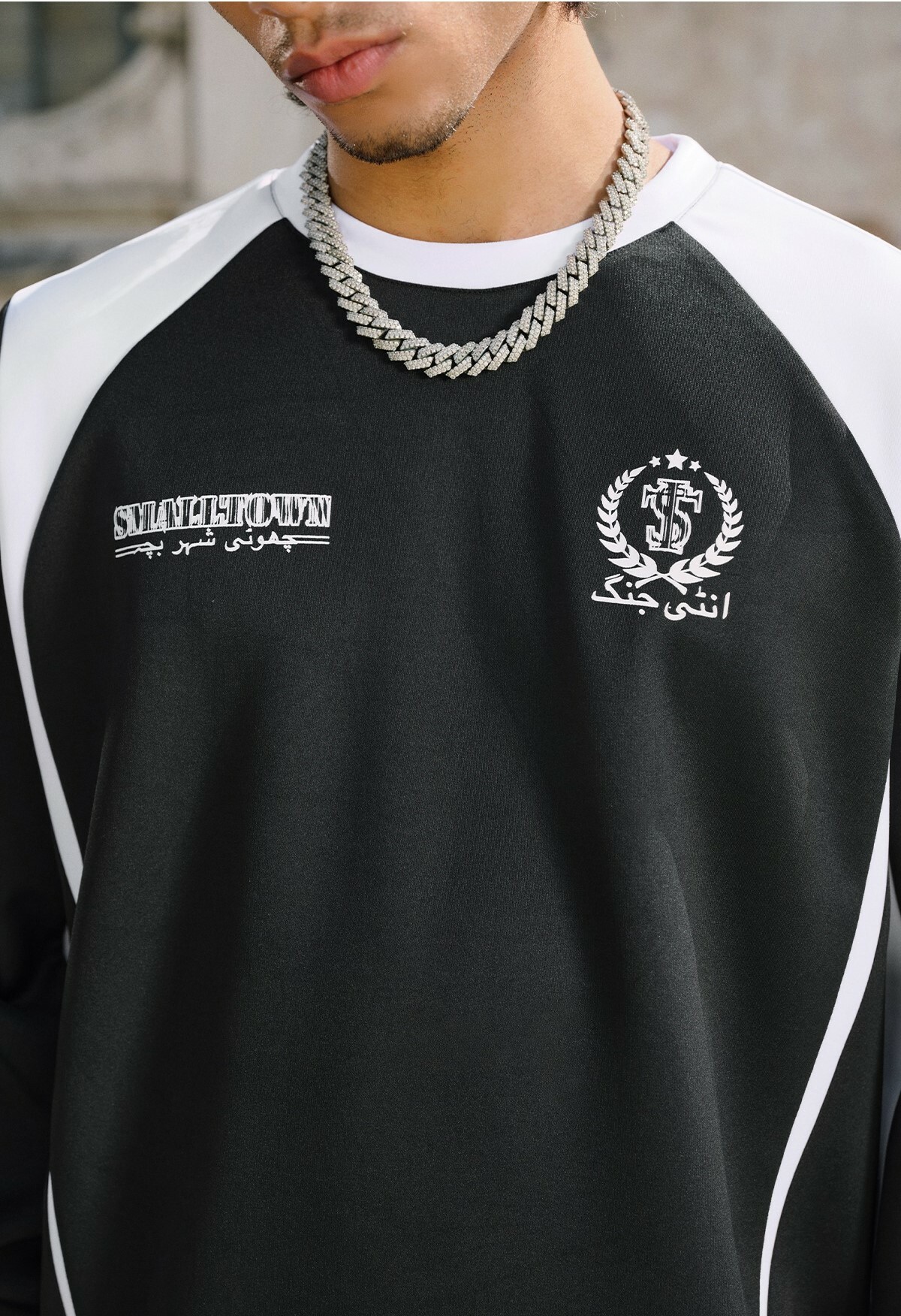 STK SmallTownKid 賽車拼接 長袖 T恤