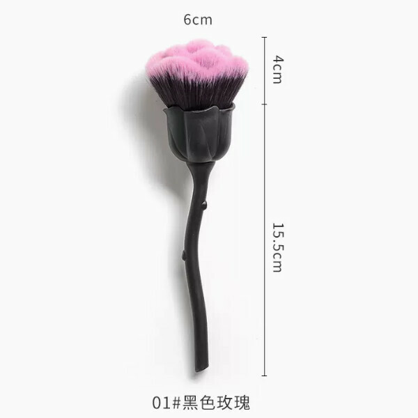 Hot recommended manicure tools dust brush black rose