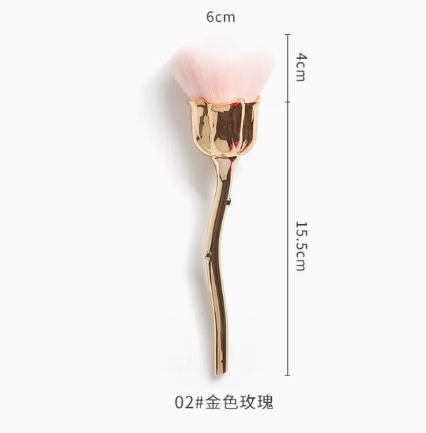 熱推美甲工具 粉塵刷 金色玫瑰