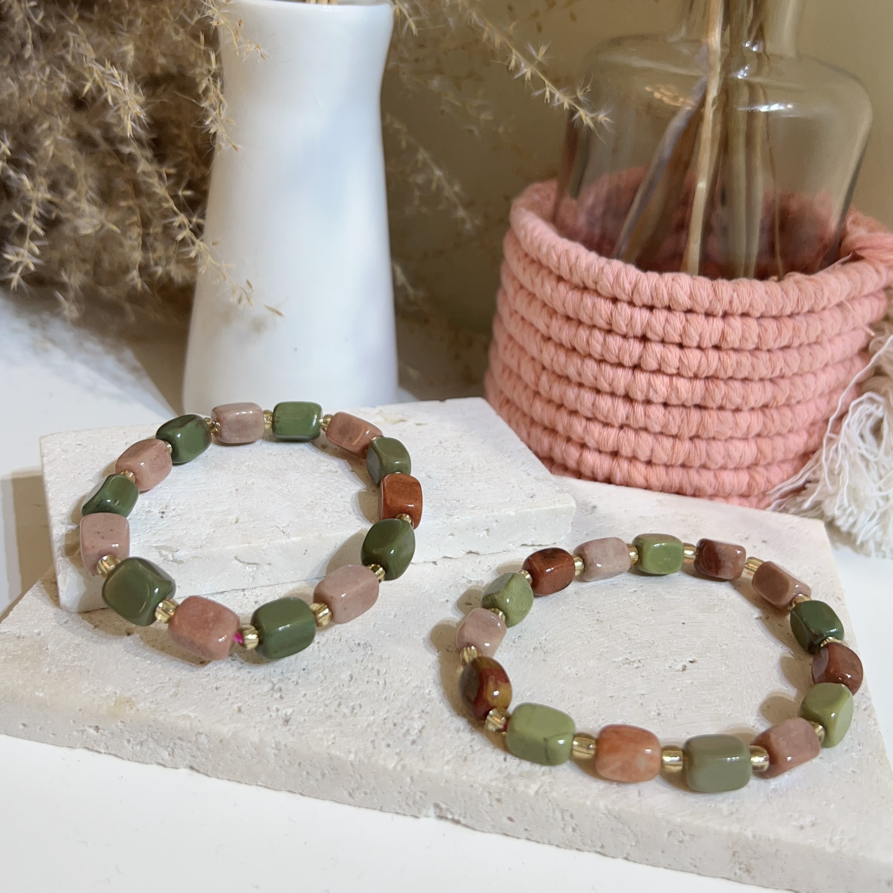 阿拉善隨形長方珠手串 8mm