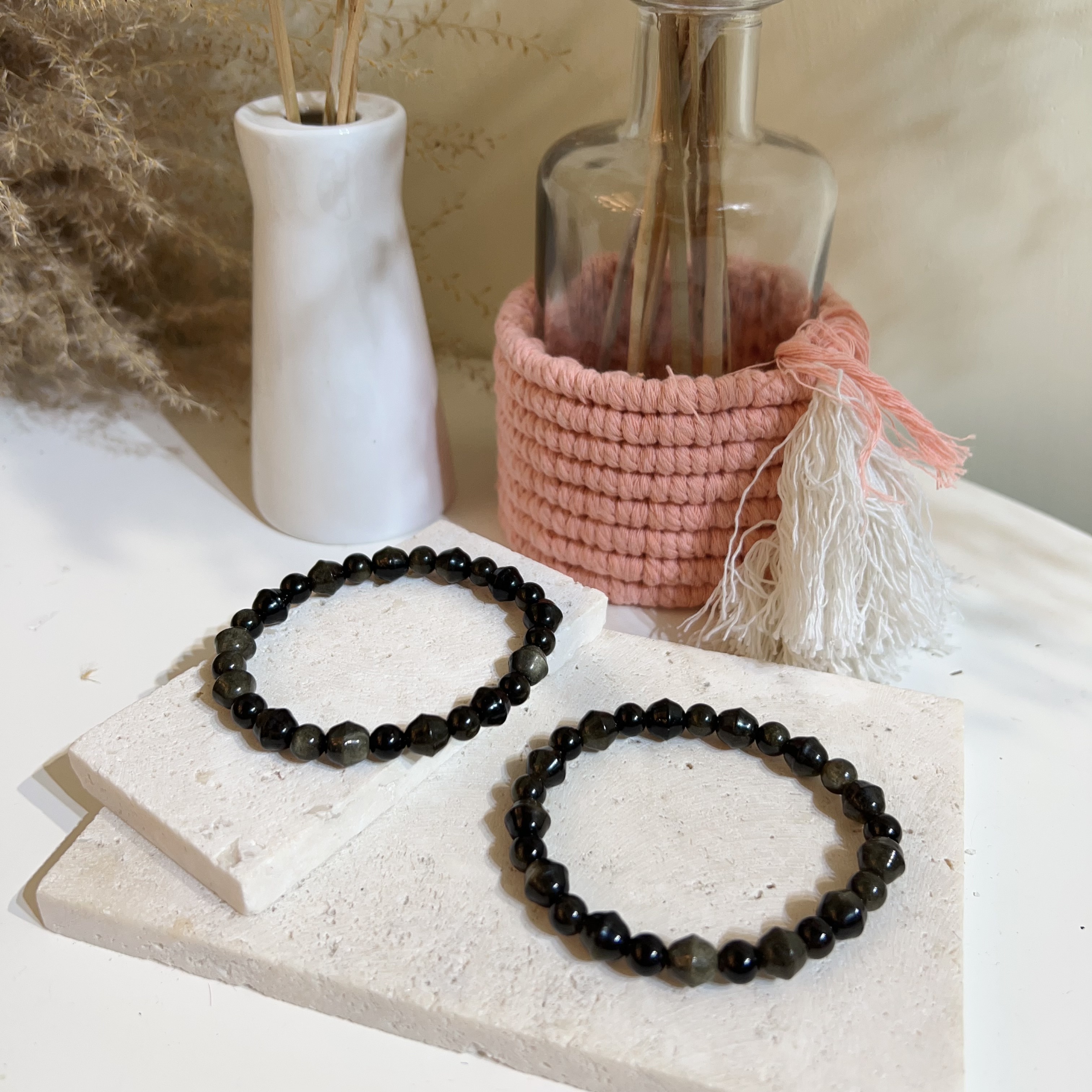 金曜石隔珠手串 7+mm