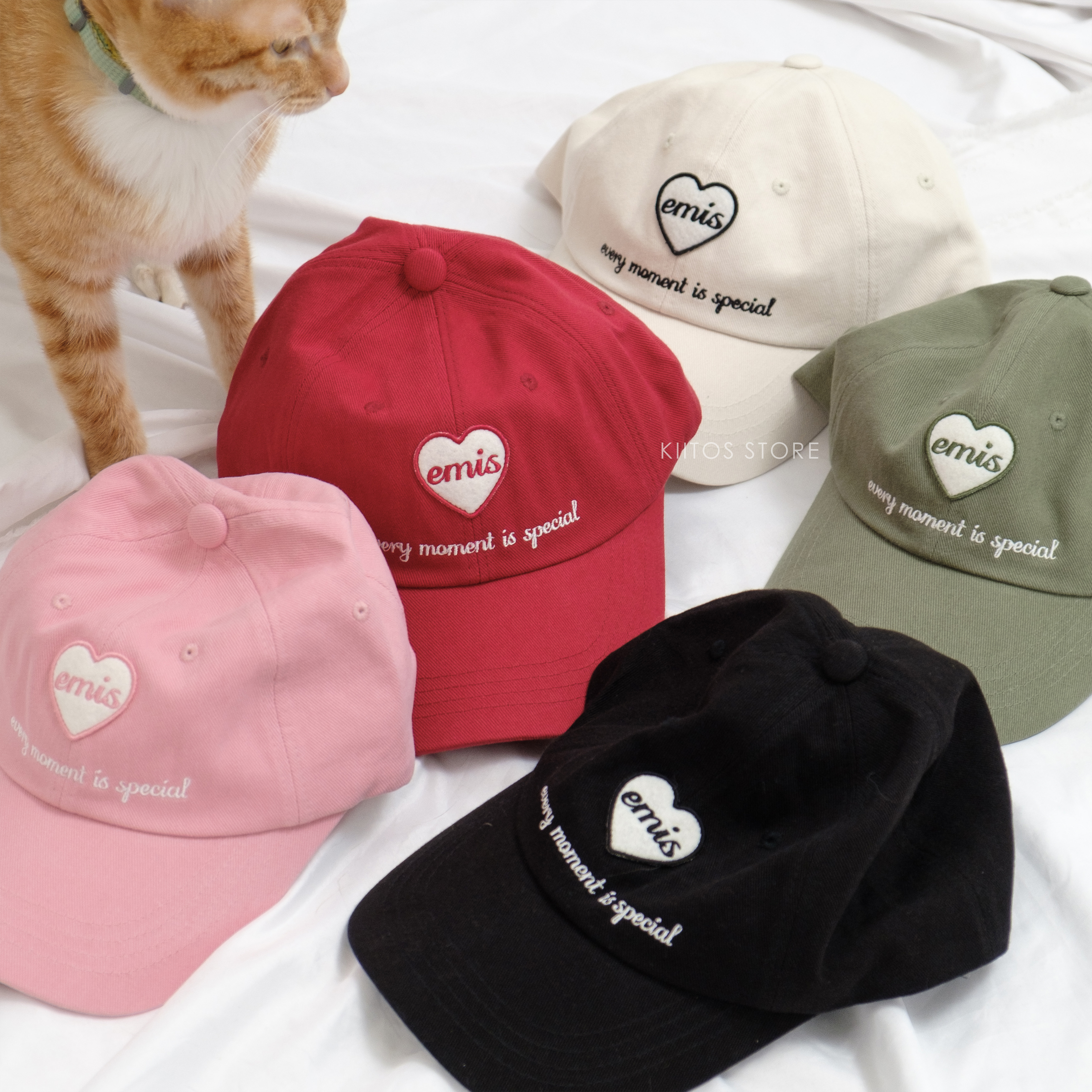 現貨 韓國代購 emis 愛心字母帽 限定款 棒球帽 老帽