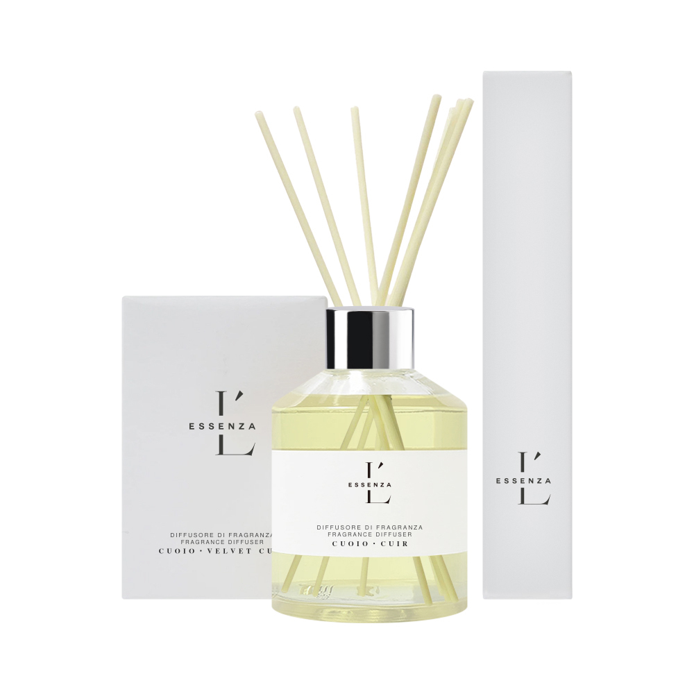 【L'ESSENZA】皮革與綠橄欖室內擴香 250ml