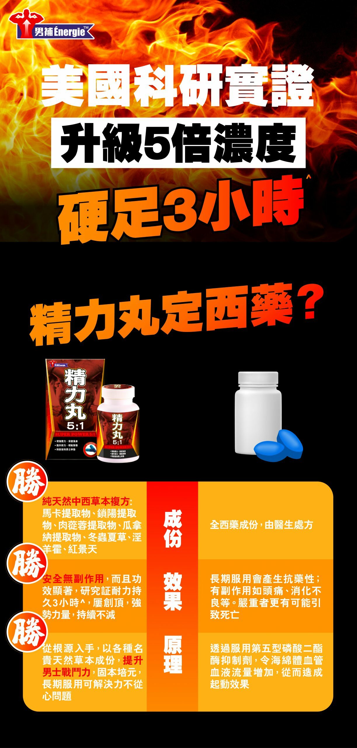 草姬 男補精力丸5:1 (90粒裝) [#SQ24092401]