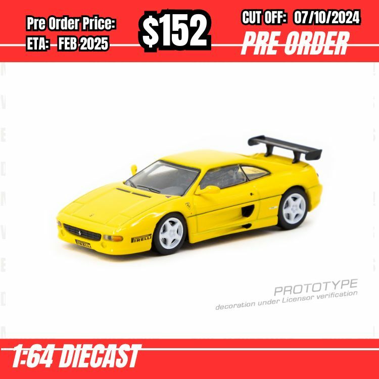 PO-$152 * Tarmac * 1:64 Ferrari F355 Challenge Yellow [OD24/09]